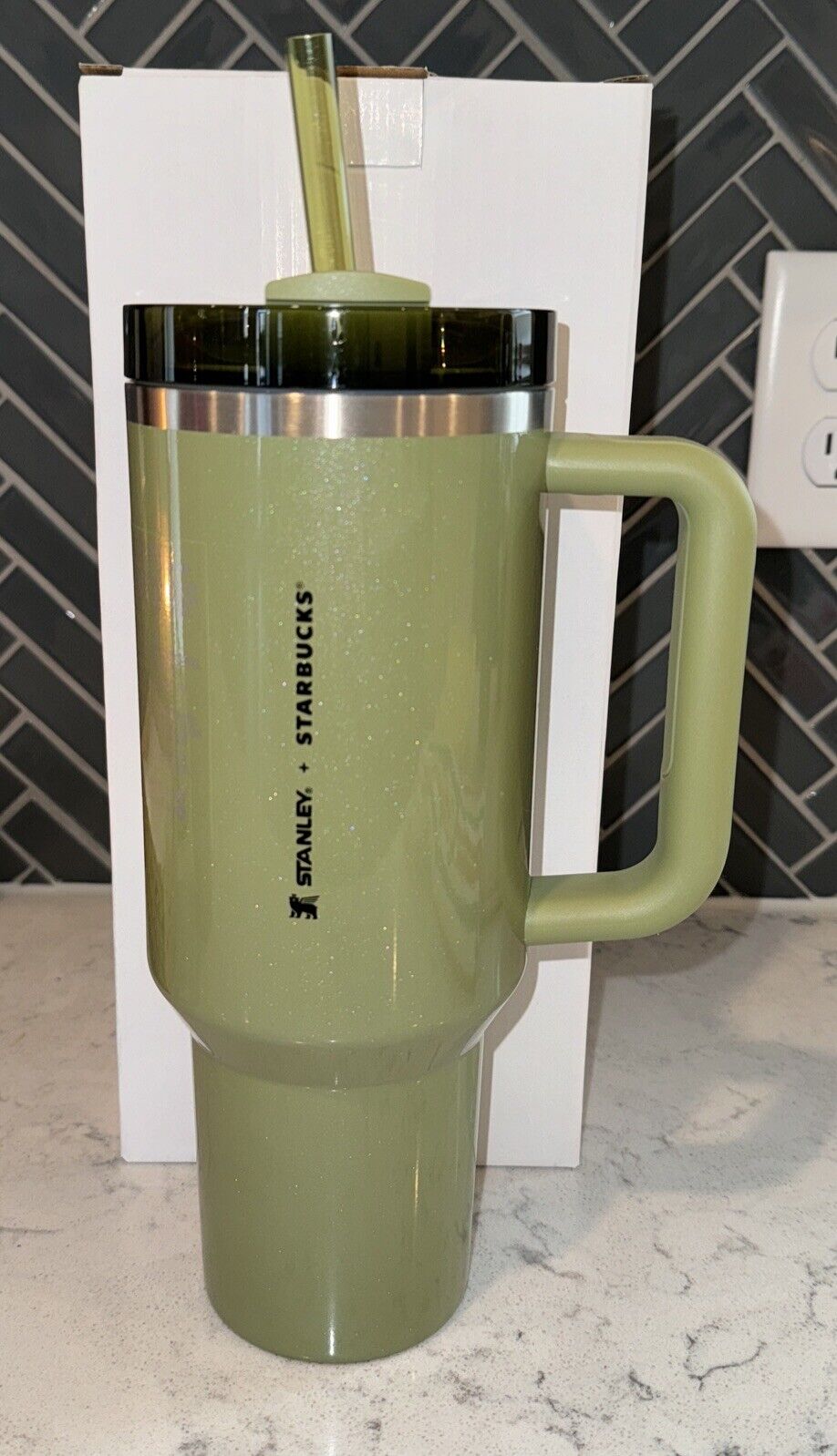 Stanley x Starbucks Fall 2024 40 FL OZ Olive Green Vacuum Seal Quencher Tumbler - Sold on eBay December 9th, 2024 for $97.50