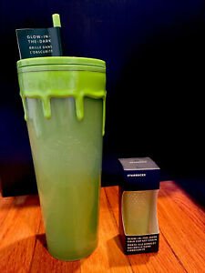 Starbucks Fall 2023 Glow in the Dark Halloween Green Slime Drip 24oz Tumbler - Sold on eBay October 13th, 2023 for $179.50 (17 bids) 