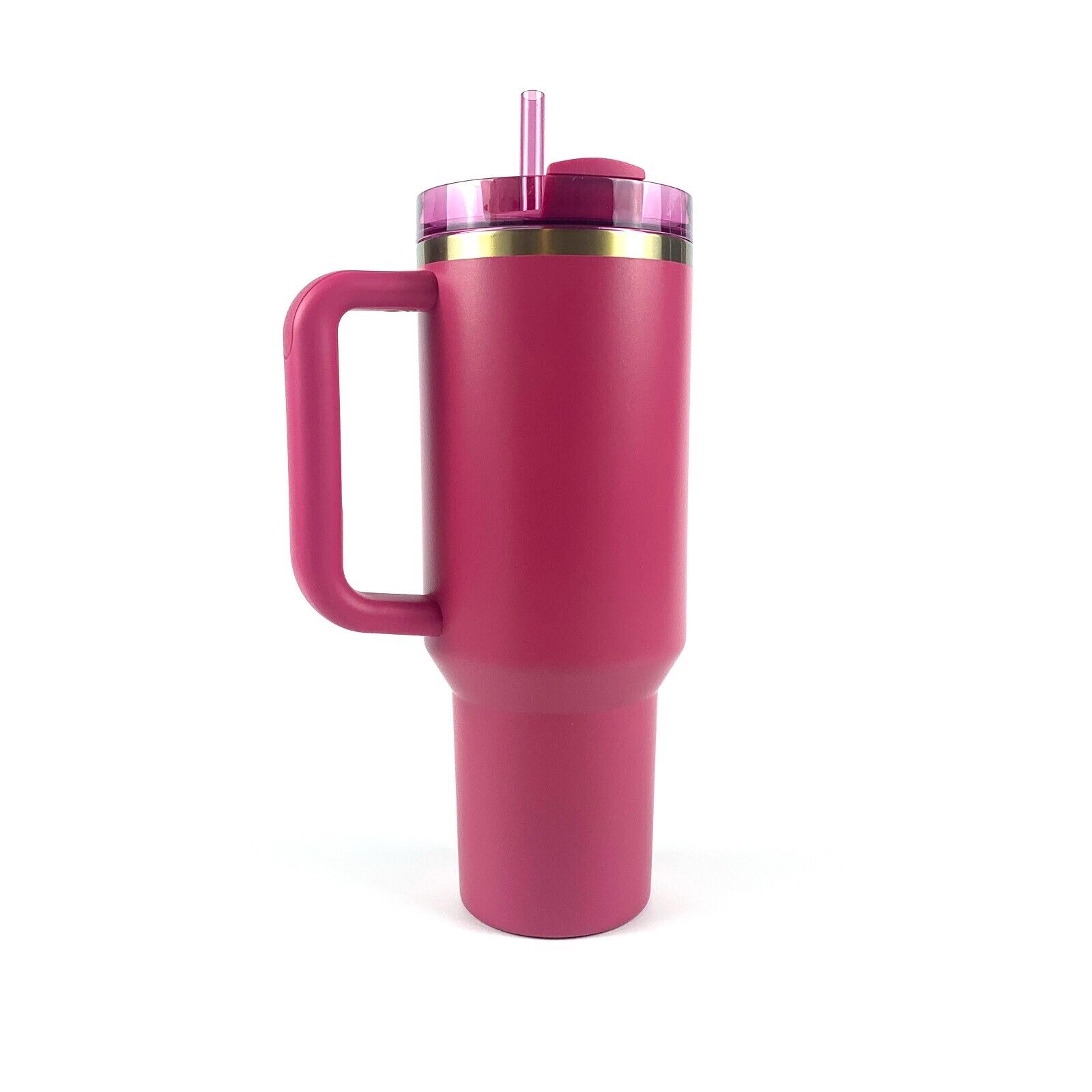 Stanley Starbucks 2024 Holiday Berry Glitter Pink 40 oz Quencher Thermos Mug - Sold on eBay December 18th, 2024 for $76.87