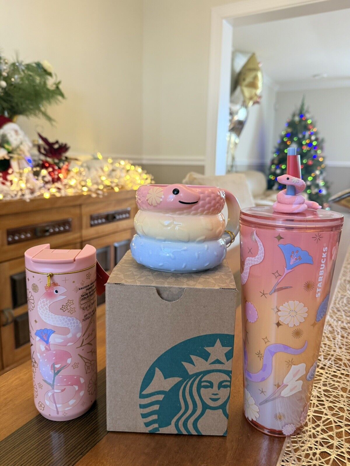 Starbucks Snake Cups Set 2025 Lunar New Year  Tumbler Mug Collection Of Set Of 3 - Sold on eBay January 12th, 2025 for $126.50