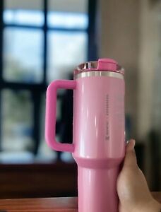 Stanley X Starbucks Tumbler 40Oz Pink Limited Edition Cup - Sold on eBay February 7th, 2024 for $260.00 (41 bids) 