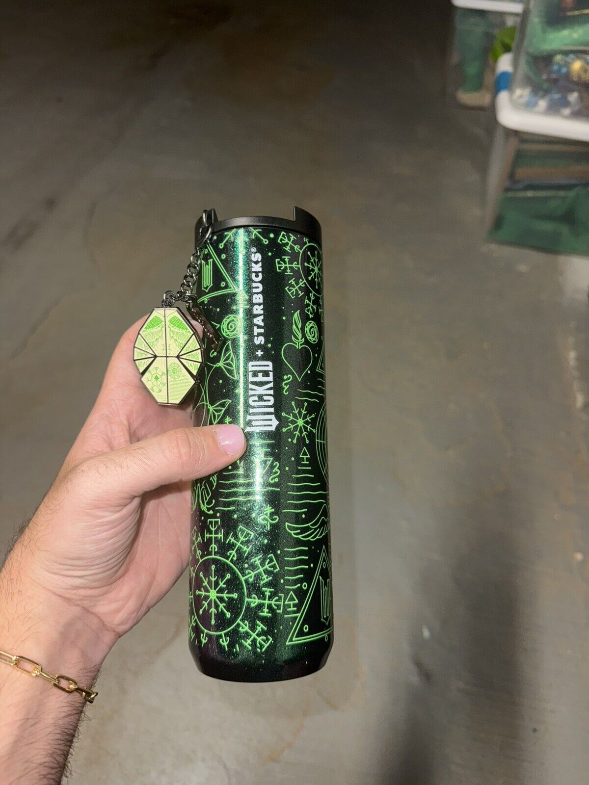 Starbucks Wicked Glow in the Dark Tumbler With Grimmerie Charm 16 oz. nwt - Sold on eBay December 18th, 2024 for $67.00 (27 bids) 