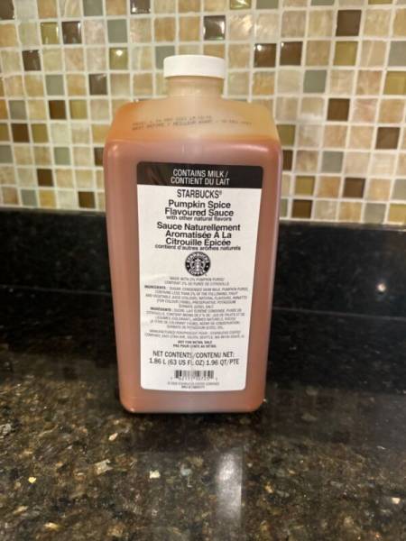 STARBUCKS SEASONAL PUMPKIN SPICE FLAVOURED SAUCE  SEALED BB MAY 24 - Sold on eBay August 5th, 2024 for $86.00