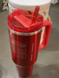 ?NEW LIMITED Starbucks x Stanley Cup Holiday 2023 Collab (40 oz) Red Tumbler ? - Sold on eBay December 1st, 2023 for $160.50 (4 bids) 