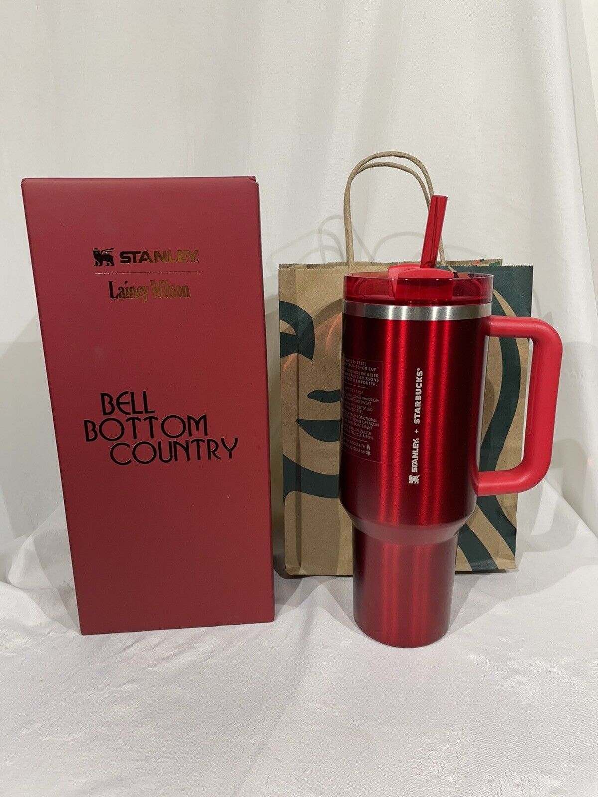 Stanley x Starbucks Tumbler & Stanley x Lainey Wilson Country Gold Quencher - Sold on eBay January 15th, 2025 for $150.00