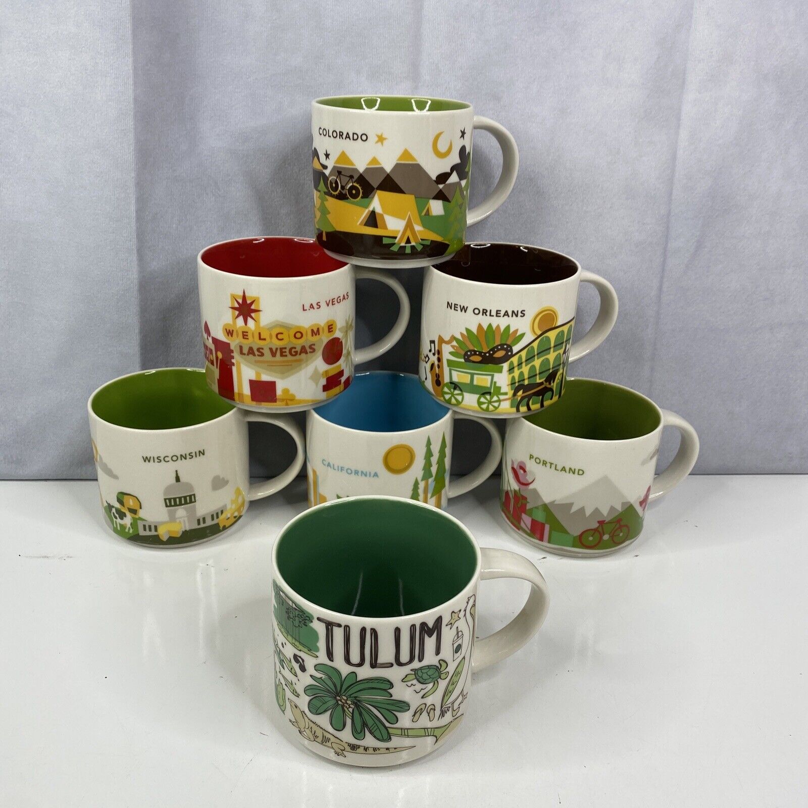 Lot 7 Starbucks Been There Series Mugs TULUM, NEW ORL., LAS VEGAS, CALIFORNIA... - Sold on eBay December 26th, 2024 for $142.45