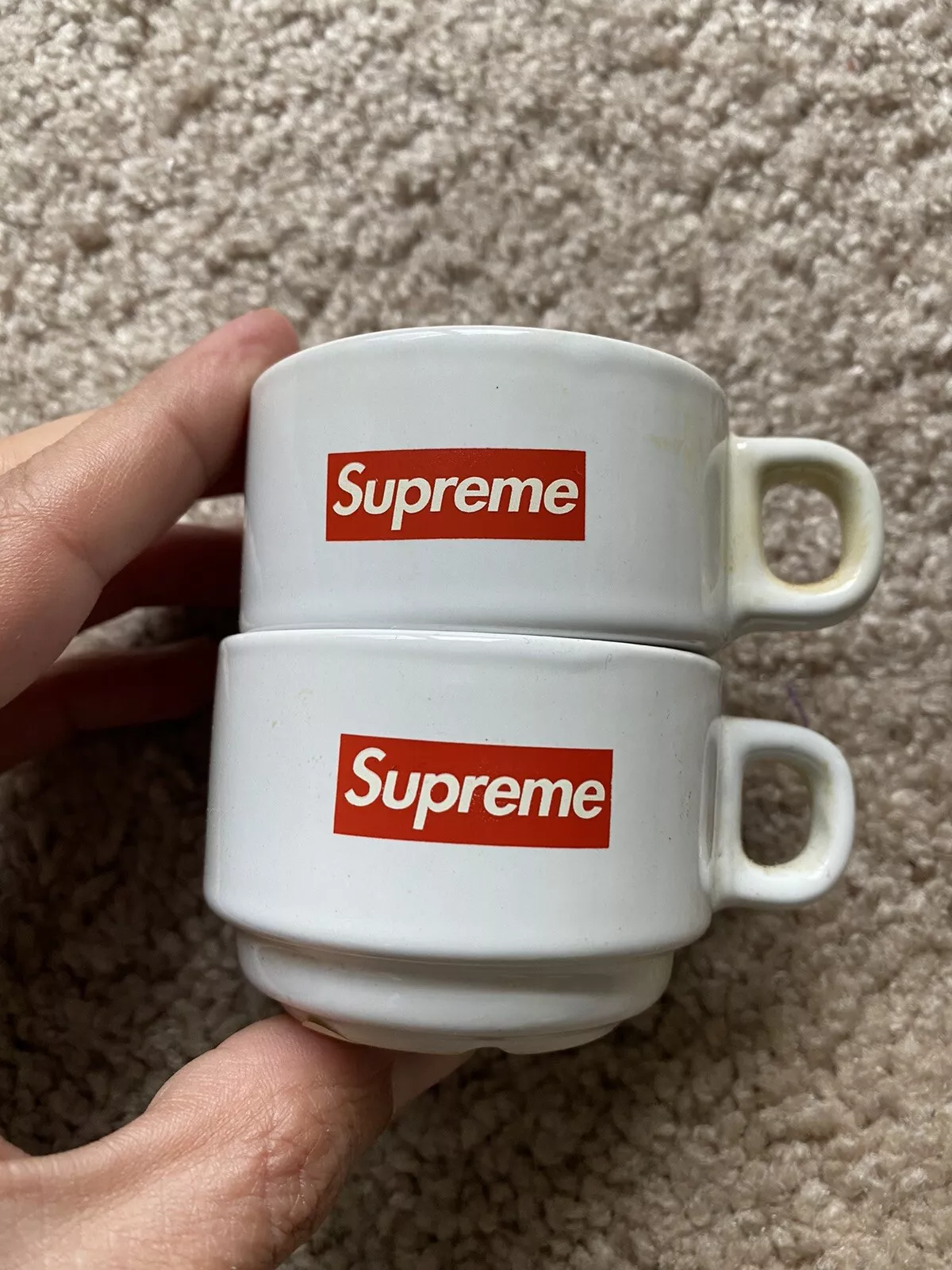 Supreme Espresso Cup Set of 2 Box Logo 2014 White Authentic Ceramic - Sold on eBay May 6th, 2025 for $144.00