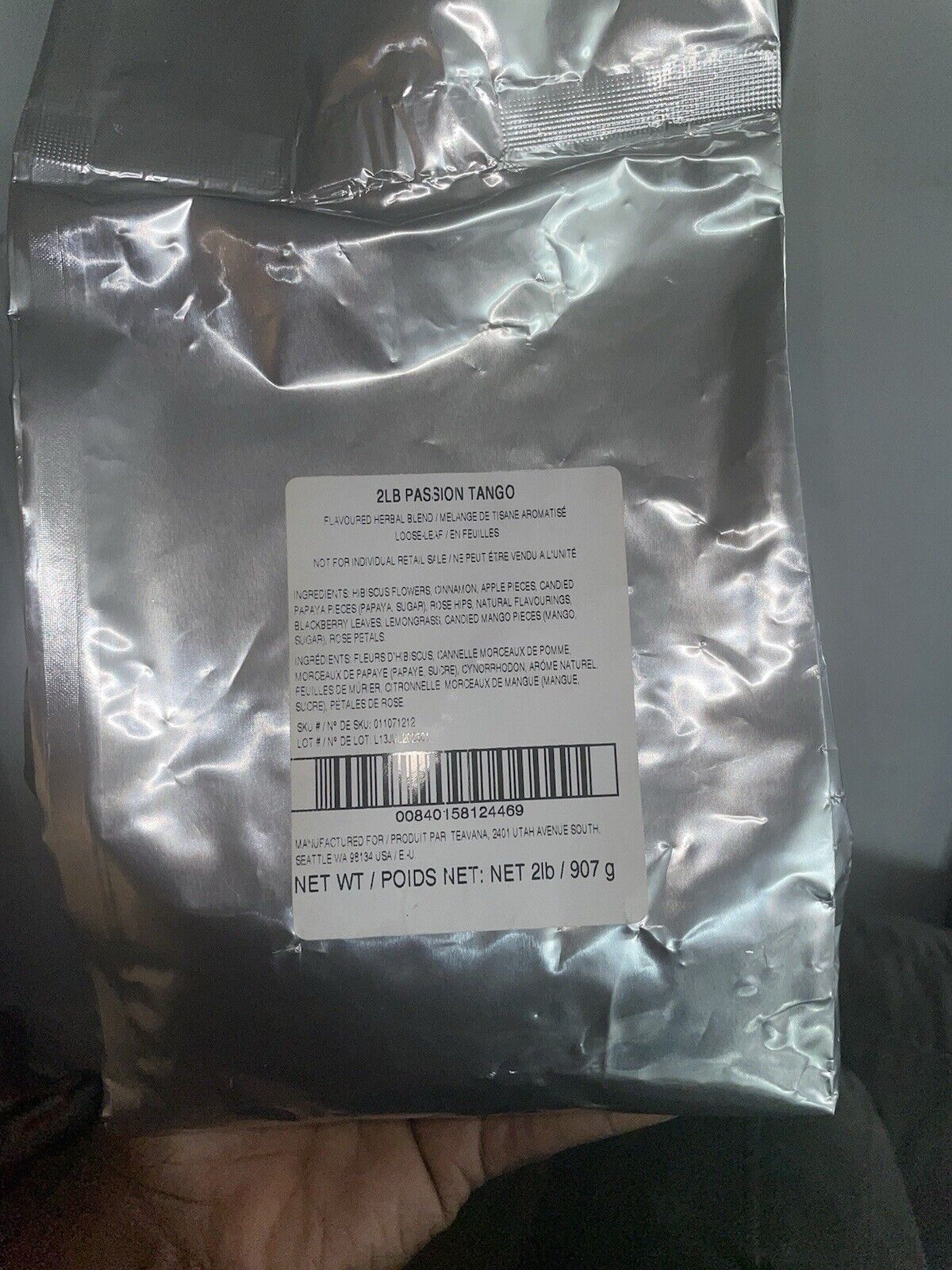 Starbucks Teavana Passion Tango Ice Tea 2 LB bags | | BB: February 2026 - Sold on eBay January 12th, 2025 for $80.00
