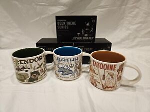 DISNEY PARKS STARBUCKS STAR WARS MUG SET BEEN THERE SERIES 2021 NIB TATOOINE - Sold on eBay July 11th, 2023 for $250.00