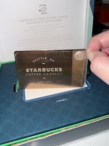 LIMITED Edition No. 2 Starbucks Rose Gold Metal Card Unused Unregistered - Sold on eBay December 14th, 2023 for $1,500.00