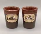 2 Death Wish Coffee Barrel Brand 2015 Shot Glasses Espresso *Ultra Rare*