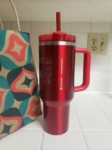 Starbucks Stanley Holiday 2023 Collab (40 oz) Red Tumbler In HAND Quick Ship - Sold on eBay December 1st, 2023 for $165.00 (1 bids) 