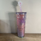 Starbucks Wicked Glinda Tumbler Venti 24 Oz Pink Cold Cup Prism Wand Straw Top - Sold on eBay March 14th, 2025 for $139.95