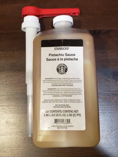 Starbucks Pistachio Sauce with PUMP - 63 OZ - BB 05/2024 - Sold on eBay May 20th, 2024 for $134.95