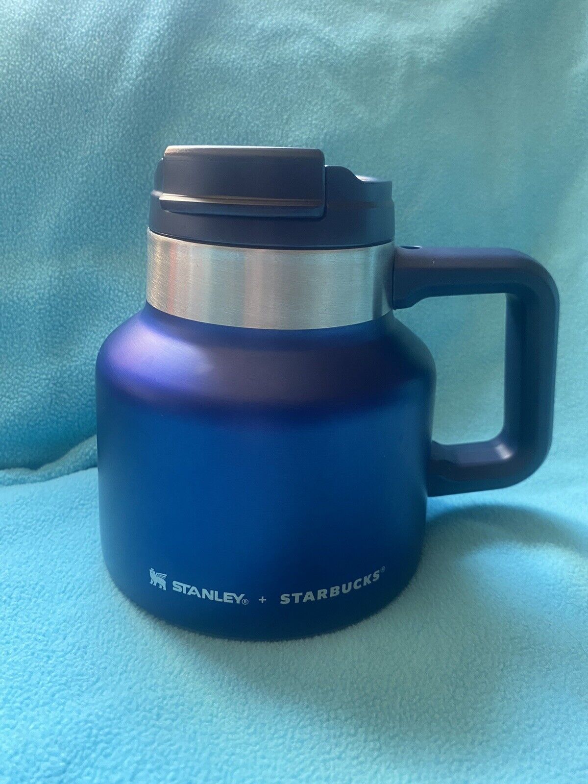 Starbucks x Stanley Collaboration Mug 20 oz Blue Travel Mug Insulated Tumbler - Sold on eBay February 14th, 2025 for $75.00