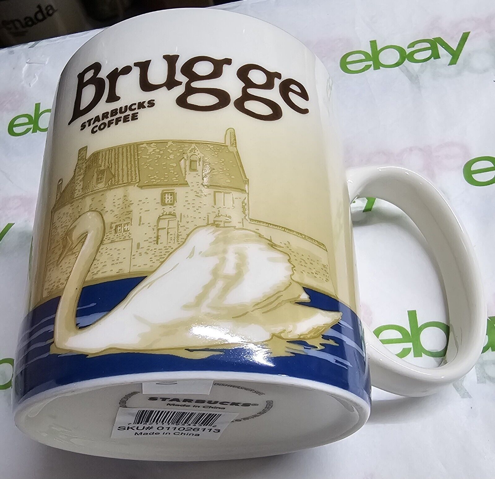 2013 STARBUCKS Coffee Mug BRUGGE Icon 16 oz MIC w SKU, Discontinued BELGIUM - Sold on eBay January 26th, 2025 for $75.95