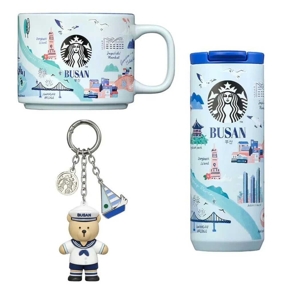 Starbucks Korea 2024 Regional Collection MD Busan Bearista Keychain Tumbler Mug - Sold on eBay January 18th, 2025 for $159.00