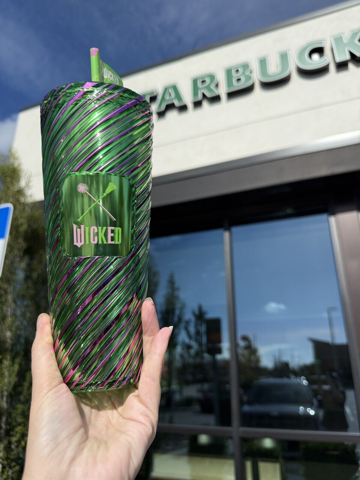 BRAND NEW Starbucks Wicked 24oz. Tumbler Pink And Green Swirl SHIPS ASAP - Sold on eBay December 5th, 2024 for $74.75