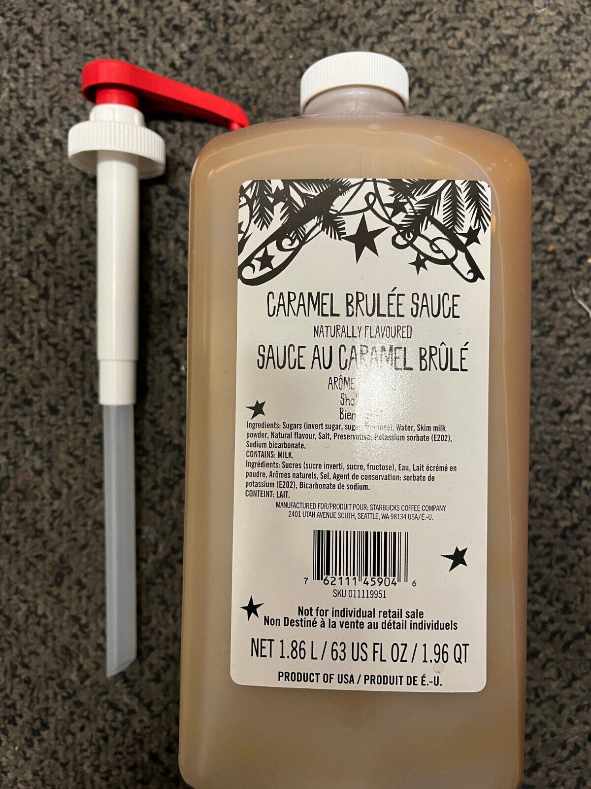 NEW Starbucks Caramel Brulee sauce, 63 oz. Best used through 3/2025. - Sold on eBay January 10th, 2025 for $64.99