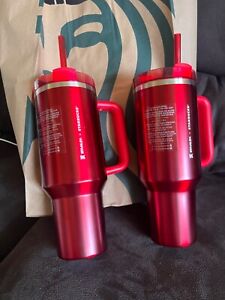 NEW Authentic Starbucks x Stanley Holiday 2023 Collab (40 oz) Red Tumbler Mug - Sold on eBay November 29th, 2023 for $200.00