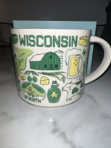 Starbucks  WISCONSIN Been There Series Collectible Mug 14 Oz RARE - Sold on eBay October 25th, 2024 for $89.99
