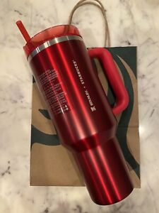 Starbucks x Stanley Cup Holiday 2023  Red Tumbler 40 oz Limited - Sold on eBay November 19th, 2023 for $155.50 (10 bids) 