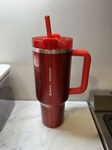 Starbucks X Stanley Holiday 2023 Collab 40 oz Red Tumbler Mug IN HAND Brand NEW - Sold on eBay November 19th, 2023 for $159.99