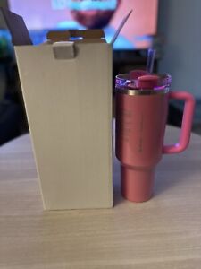 Stanley X Starbucks Tumbler 40 Oz Pink Limited Edition Target Brand Sparkle Cup - Sold on eBay February 7th, 2024 for $249.50 (20 bids) 