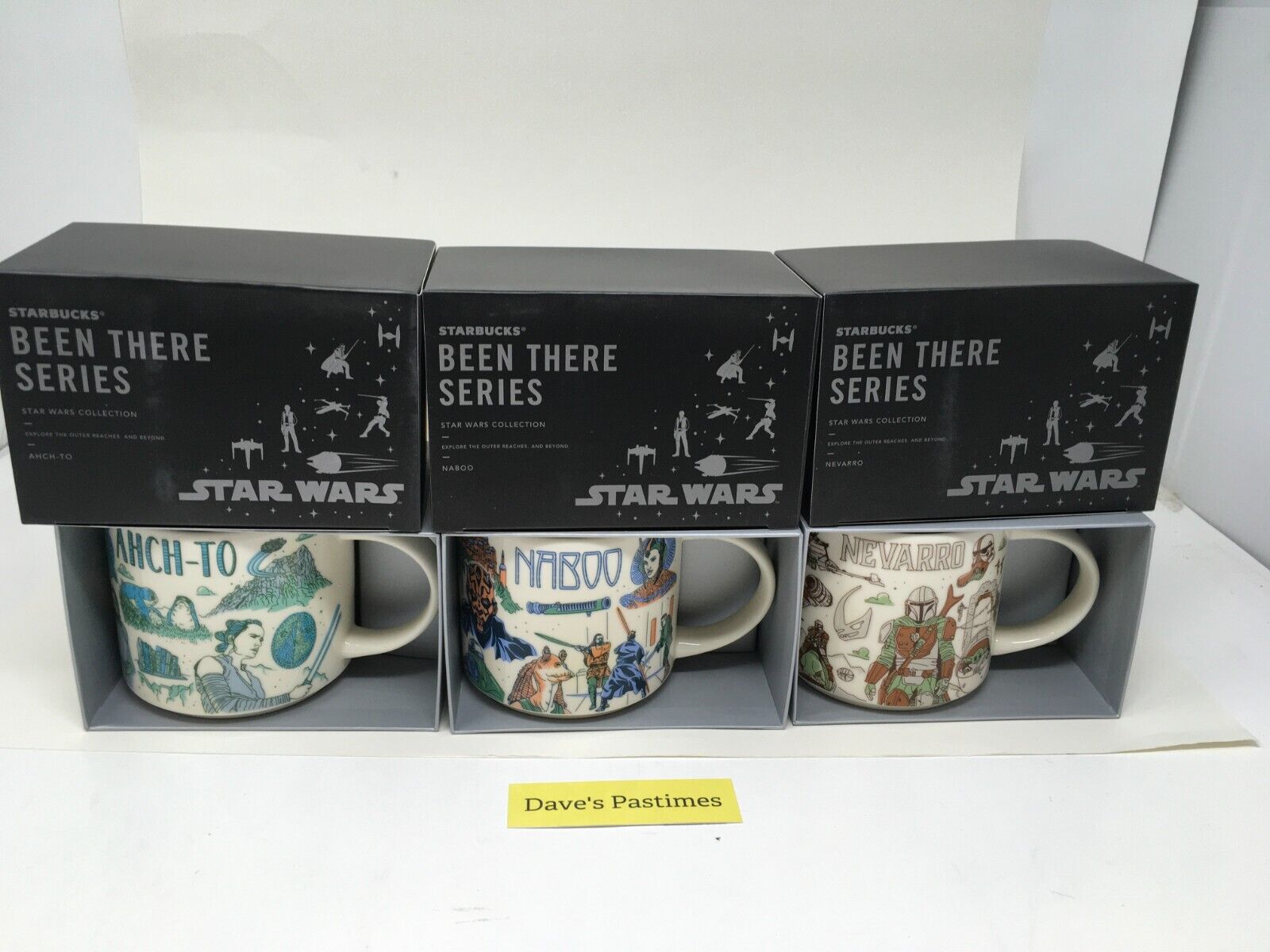 2022 Starbucks Disney Star Wars Been There Mug Set Naboo Nevarro Ahch-To  NEW - Sold on eBay March 25th, 2025 for $107.97