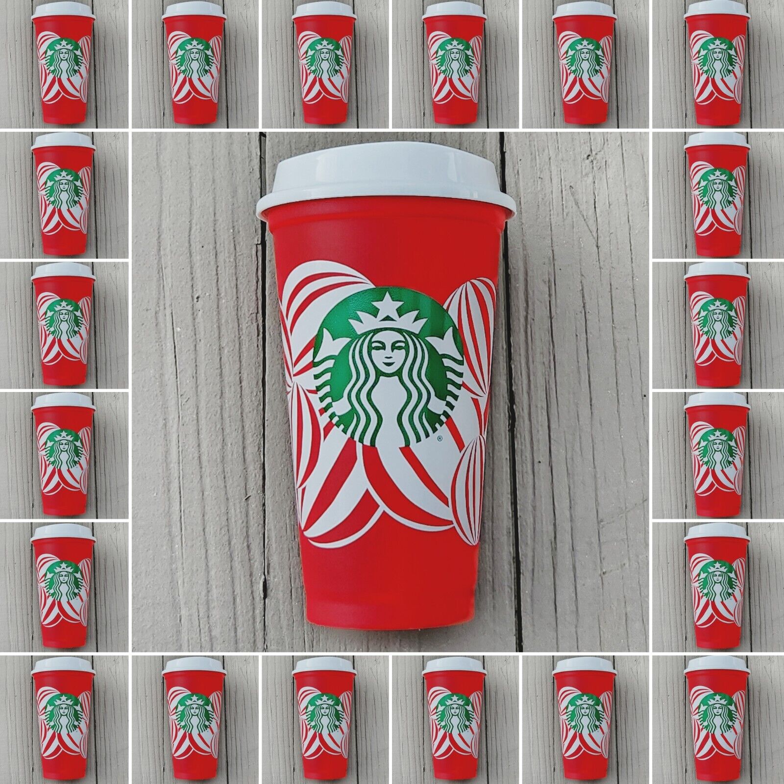 NEW! 20 Starbucks - 2024 RED CUP DAY - 16 oz Christmas Holiday Reusable Hot Cups - Sold on eBay November 14th, 2024 for $200.00