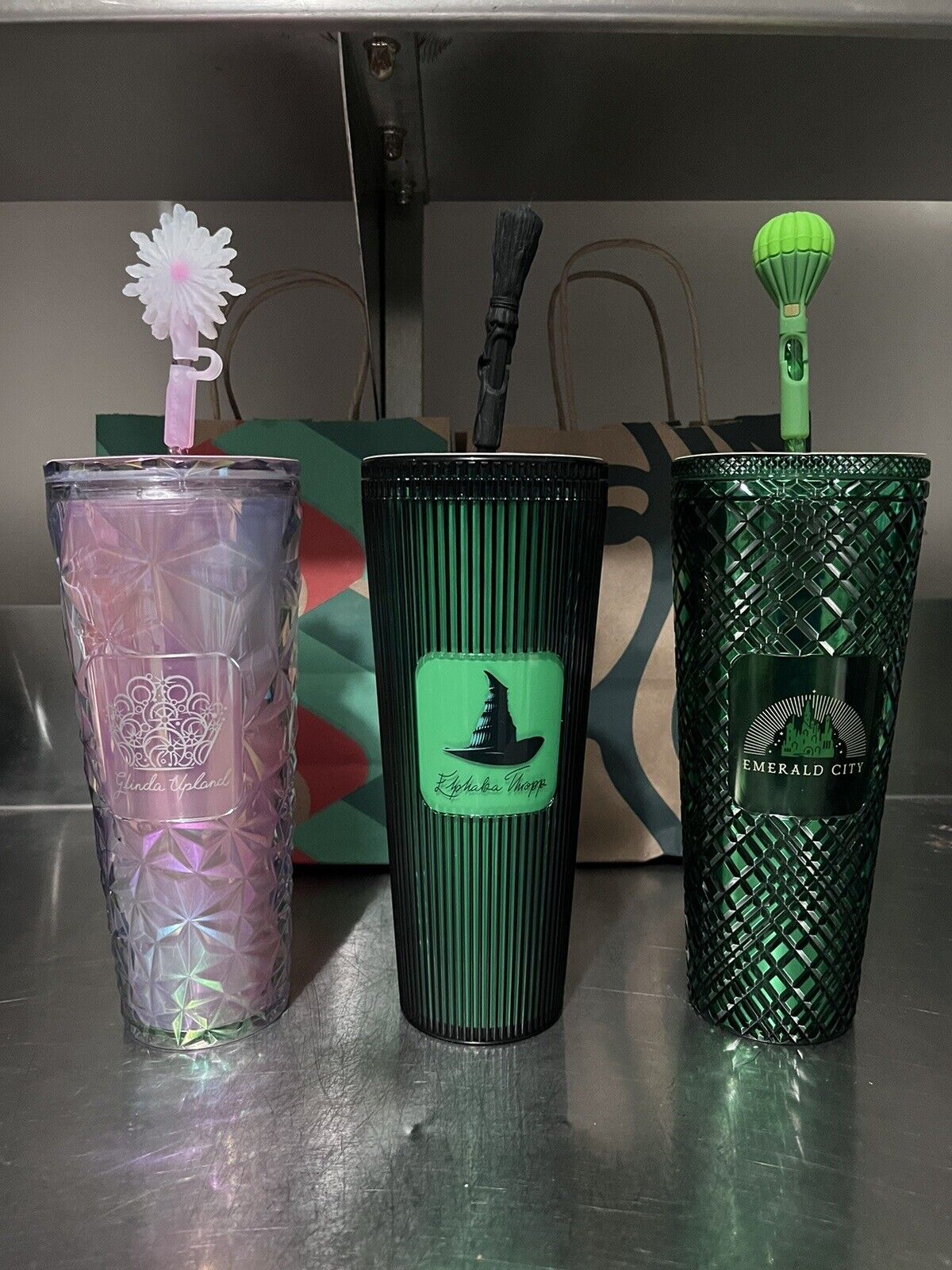 WICKED x Starbucks Limited Edition Elphaba, Glinda & Emerald City Cold Cup NEW - Sold on eBay February 2nd, 2025 for $200.00 (3 bids) 