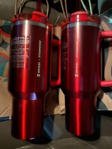 2x Starbucks Stanley Holiday 2023 Collab (40 oz) Red Tumbler Mug - Sold on eBay November 2nd, 2023 for $209.00