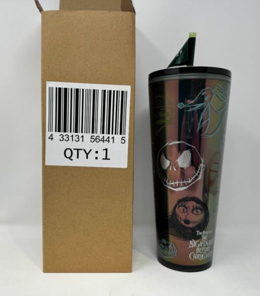 STARBUCKS DISNEY The Nightmare Before Christmas Venti Cold Cup Tumbler 24oz 2023 - Sold on eBay October 30th, 2024 for $150.00
