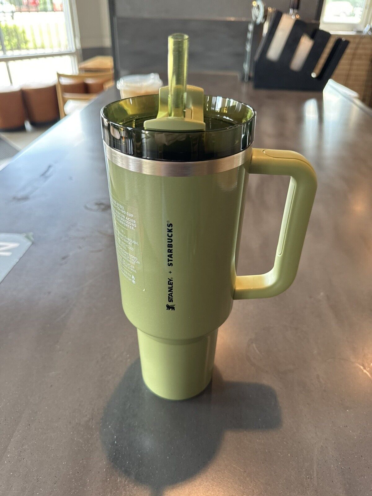 Starbucks Olive Green Pearl Stanley 40oz Tumbler Glitter Fall Release 2024 New - Sold on eBay December 14th, 2024 for $99.99