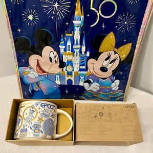 Walt Disney World 50th Starbucks Been There EPCOT 14oz Mug NEW RARE + Free Tote - Sold on eBay March 26th, 2024 for $269.00