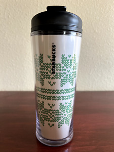 Starbucks Tumbler Coffee Insulated Travel White & Green Snowflakes 12oz 2009 NEW - Sold on eBay February 29th, 2024 for $500.00