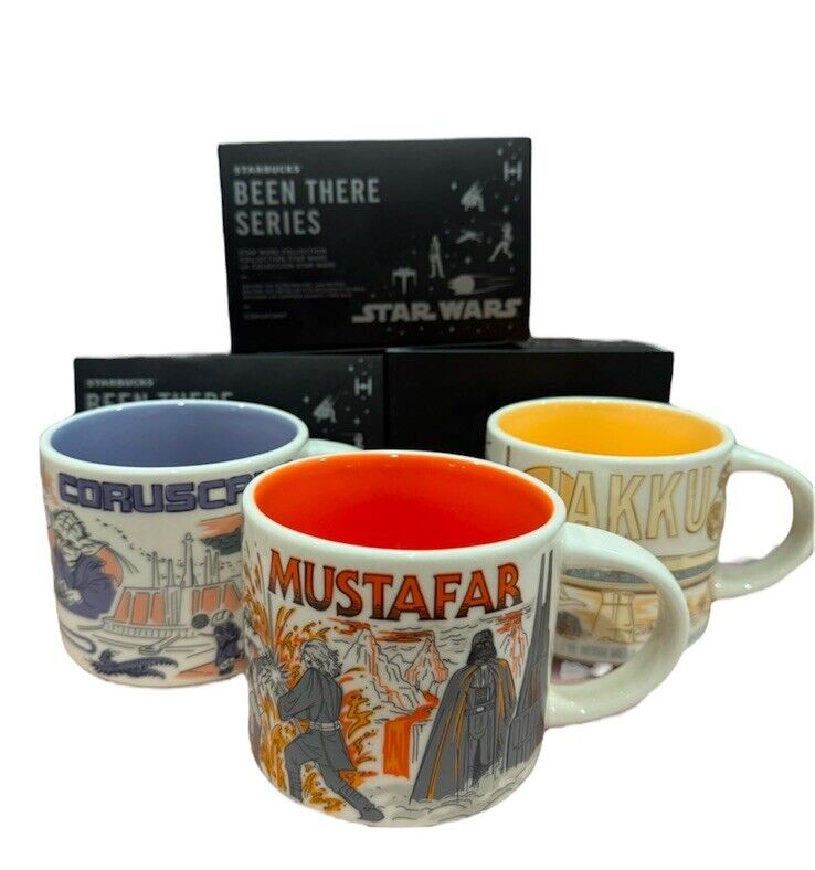 STAR WARS DISNEY STARBUCKS BEEN THERE set of 3 Jakku, Mustafar, Coruscant mugs - Sold on eBay January 26th, 2025 for $134.99