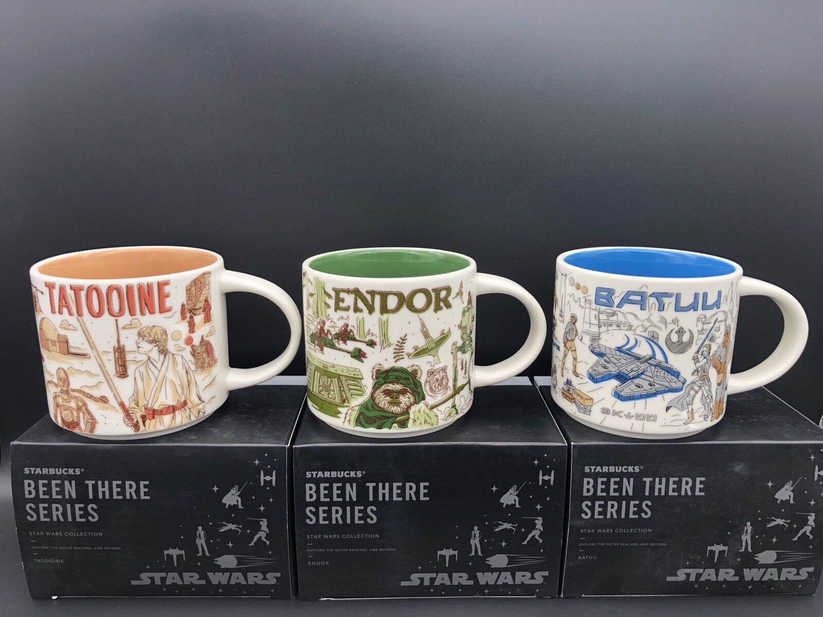 Starbucks Star Wars Been There 2021 Mug Set Tatooine Endor Batuu Series 2 NWT - Sold on eBay December 17th, 2024 for $238.95