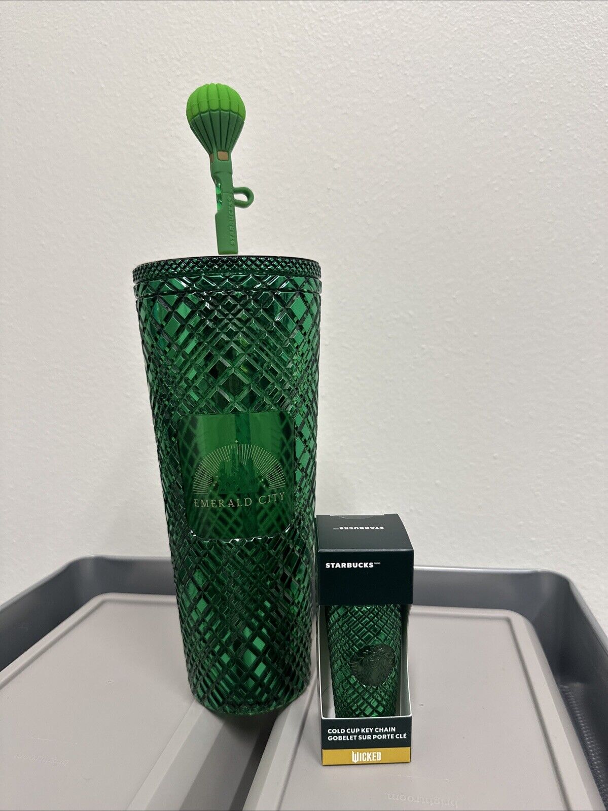 Starbucks Wicked 24oz. Cold Cup Tumbler Emerald City With Topper And Key Chain - Sold on eBay January 5th, 2025 for $75.00