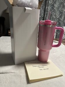 Starbucks x Stanley Winter Pink 40oz Quencher Tumbler *LIMITED RELEASE* Jan 2024 - Sold on eBay January 13th, 2024 for $265.00
