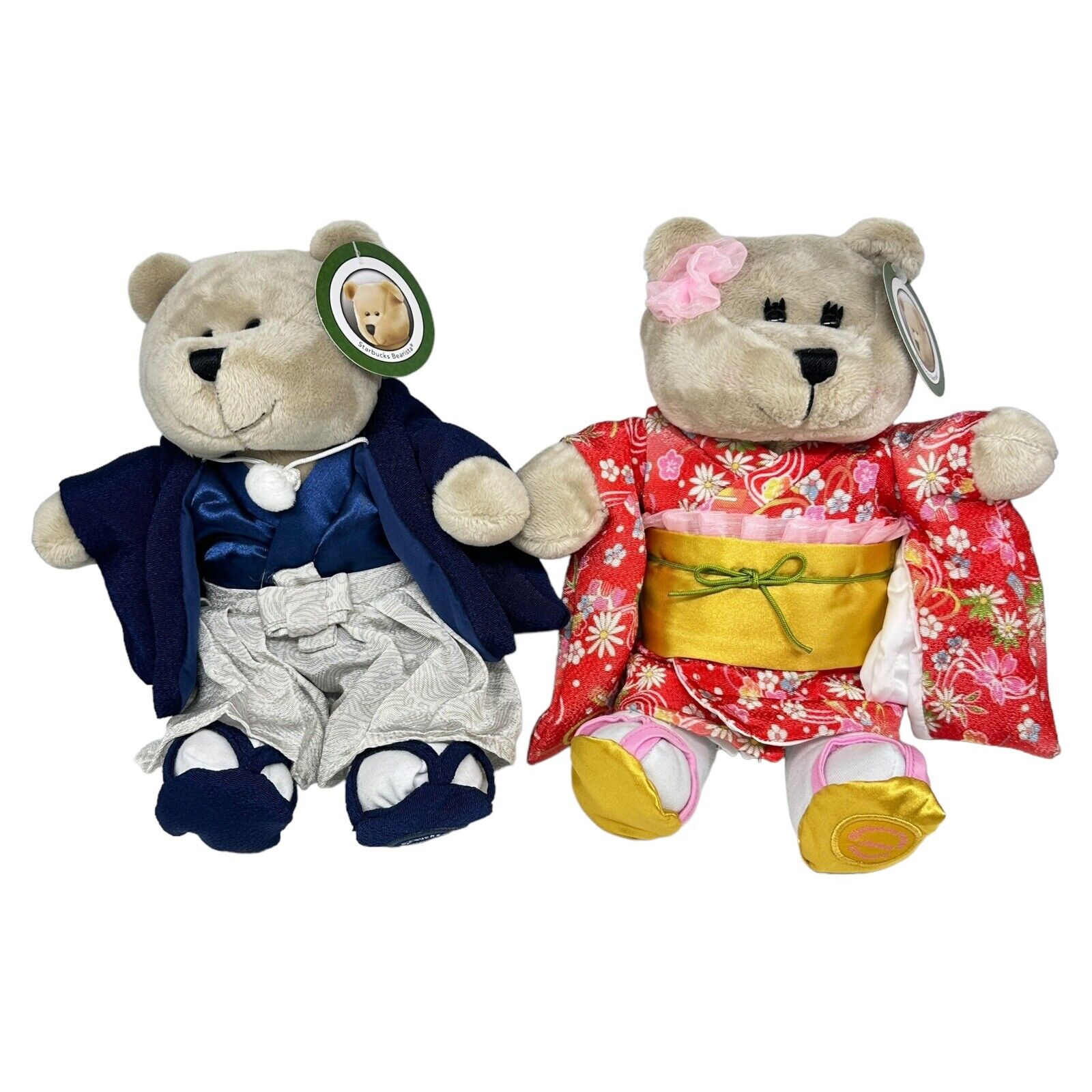 Japan Kimono Couple 142nd & 143rd Edition Starbucks Bearista Bears - Sold on eBay December 2nd, 2024 for $115.00