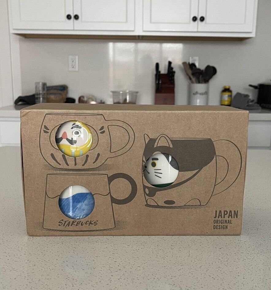 Starbucks Japan 2024 Summer New Mug Set Mt. Fuji Daruma Komainu Collectible New - Sold on eBay January 10th, 2025 for $98.00