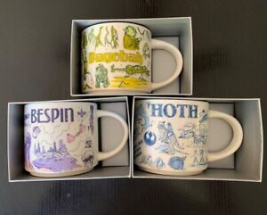 Disney Starbucks Star Wars 2020 Been There Mug Set NWT Dagobah, Hoth, Bespin - Sold on eBay July 9th, 2023 for $450.00