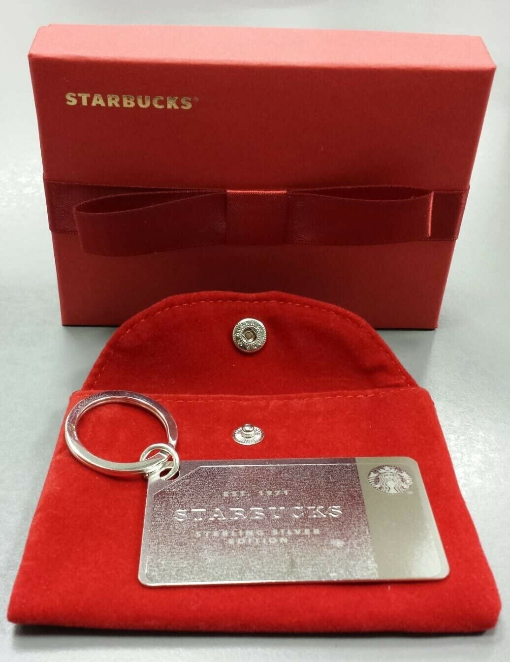 NIB Starbucks Sterling Silver Limited Edition Keychain GC w/$50 original balance - Sold on eBay March 1st, 2025 for $215.00