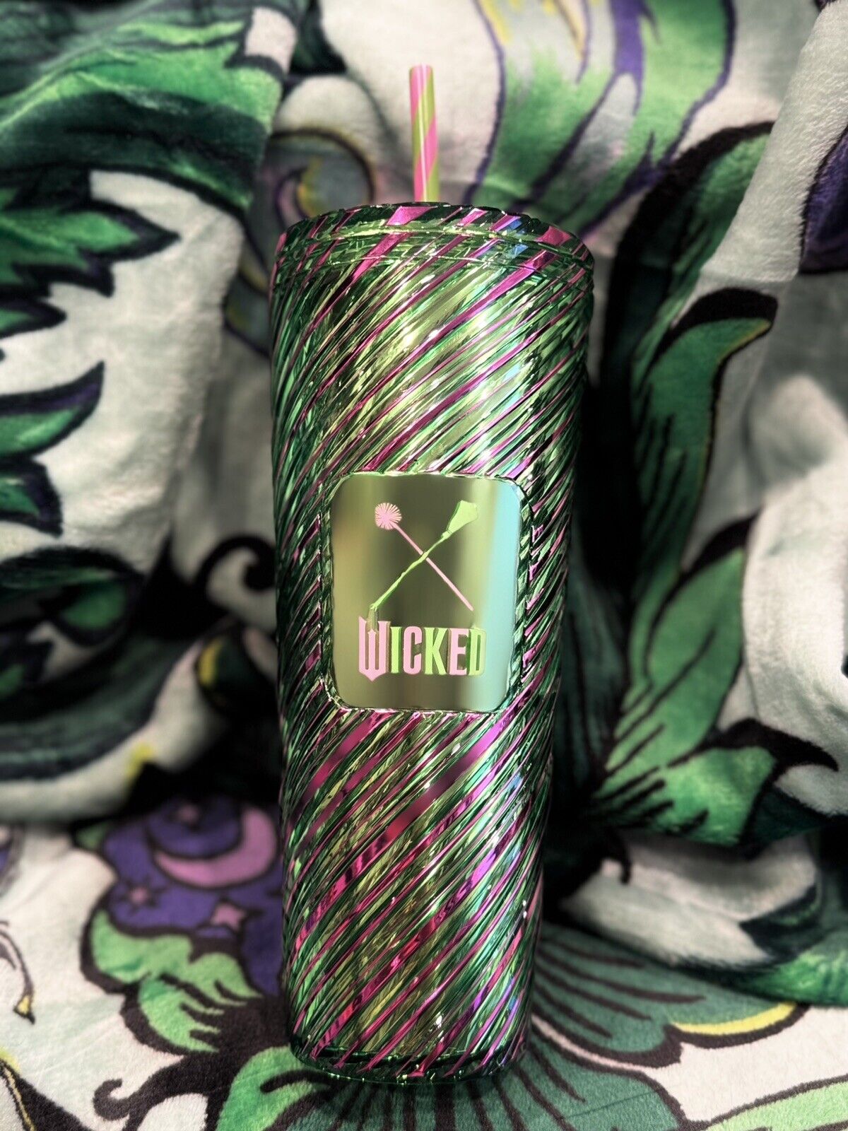 Starbucks Wicked 24oz Cold Cup Pink and Green Swirl Tumbler New Release Target - Sold on eBay January 17th, 2025 for $80.00 (1 bids) 
