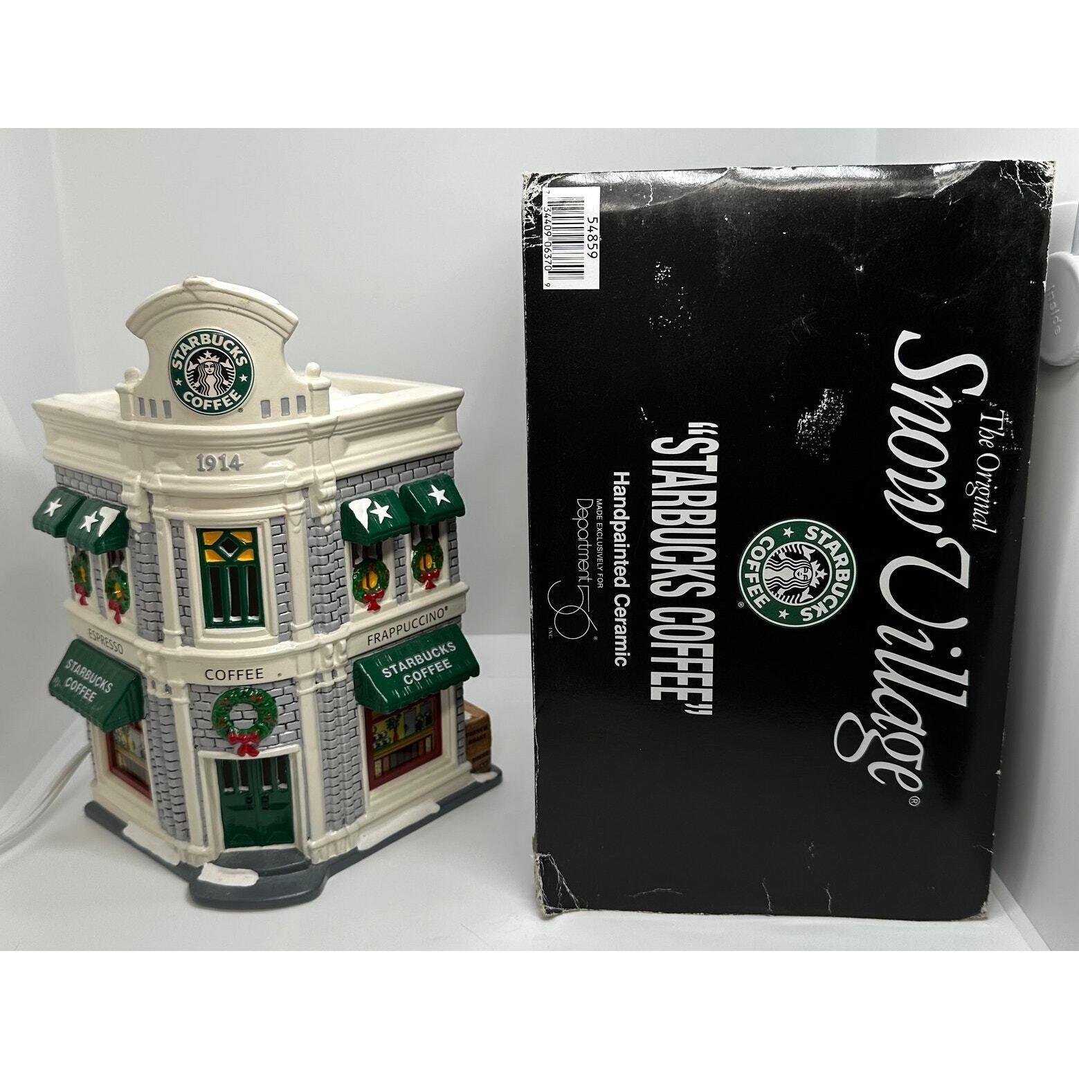 Department 56 Snow Village Starbucks Coffee Shop With Box & Cord - Sold on eBay November 27th, 2024 for $148.00