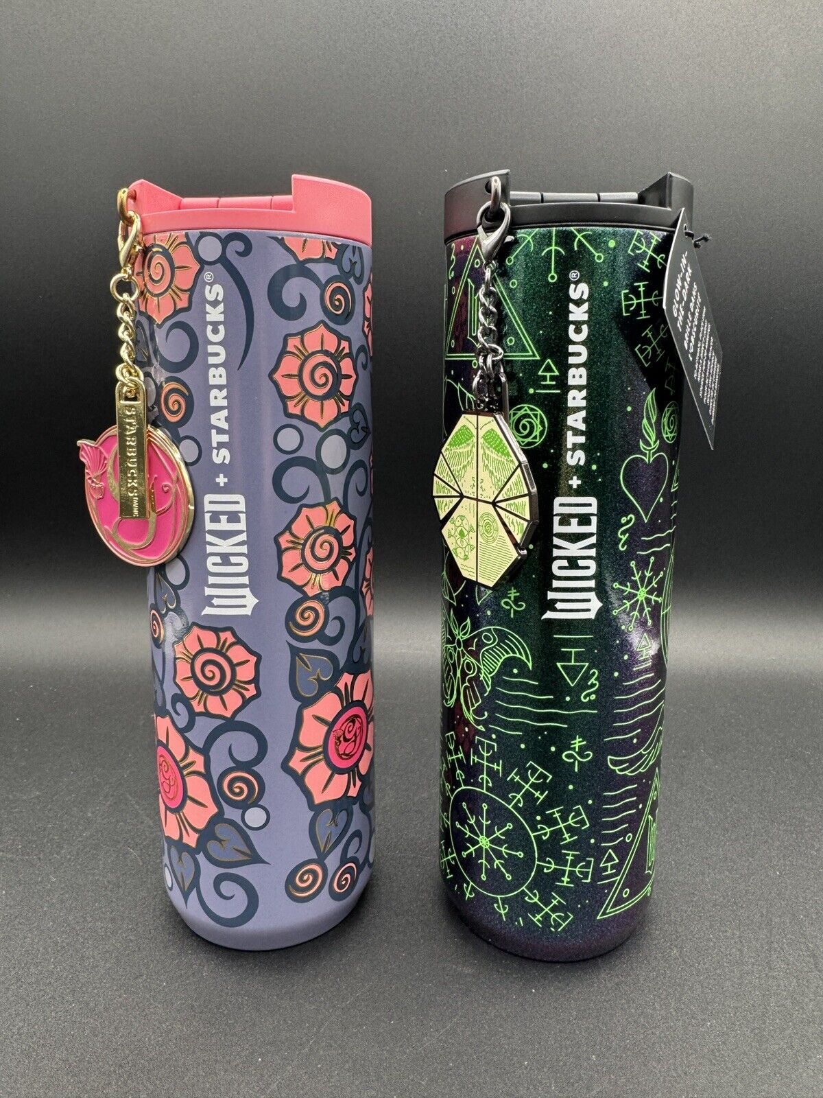 Wicked Starbucks 16 ounce insulated tumbler set of 2 Glinda & Elphaba NEW - Sold on eBay December 17th, 2024 for $134.99