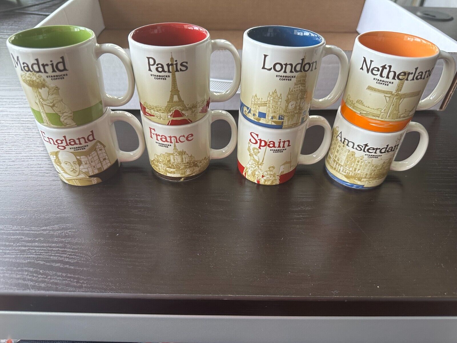 8 Qty/  Collector Series Mini Espresso 3 oz. Mugs from Europe
