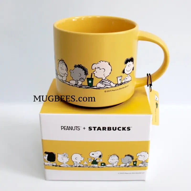 Starbucks x Peanuts Snoopy 2025 Friendship Ceramic Coffee Tea Mug Cup 14 oz - Sold on eBay March 29th, 2025 for $72.00