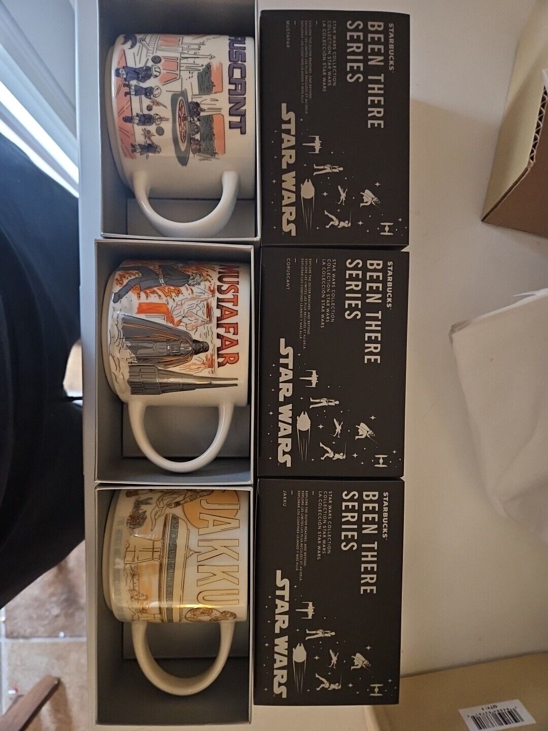 2023 Star Wars Starbucks Been There Series Mugs - Jakku, Coruscant, Mustafar - Sold on eBay March 21st, 2025 for $89.99